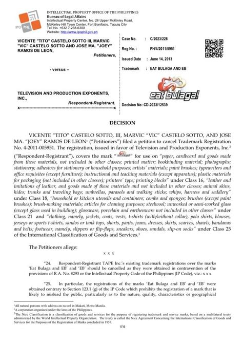 ebqrcoderegistration com eat bulaga register|Trademark registration ng ‘Eat Bulaga!’ sa TAPE, kanselado na.